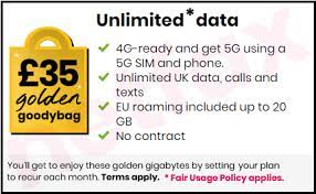 giffgaff £35 golden bag 