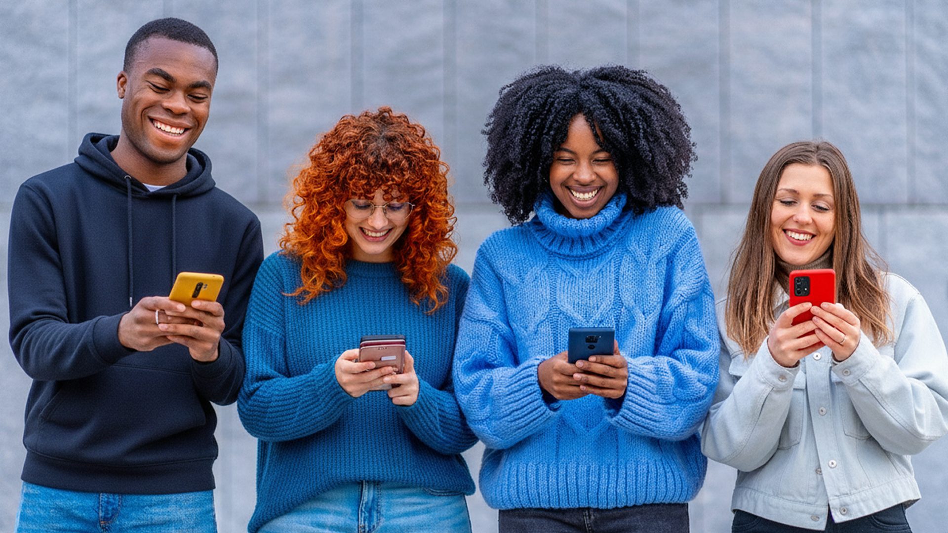 Students on phones