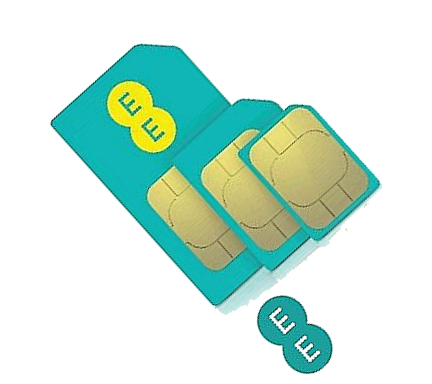 EE THREE SIM CARDS