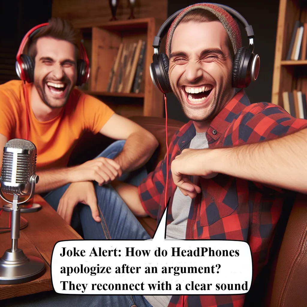 JOKE ALERT: How do headphones apologize after an argument? They reconnect with a clear sound!