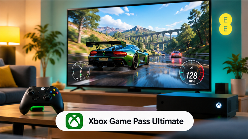 Xbox Game Pass Ultimate on a television