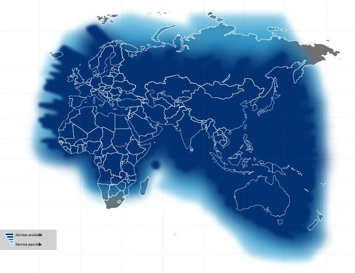 Thuraya Satellite Coverage Map Of The World