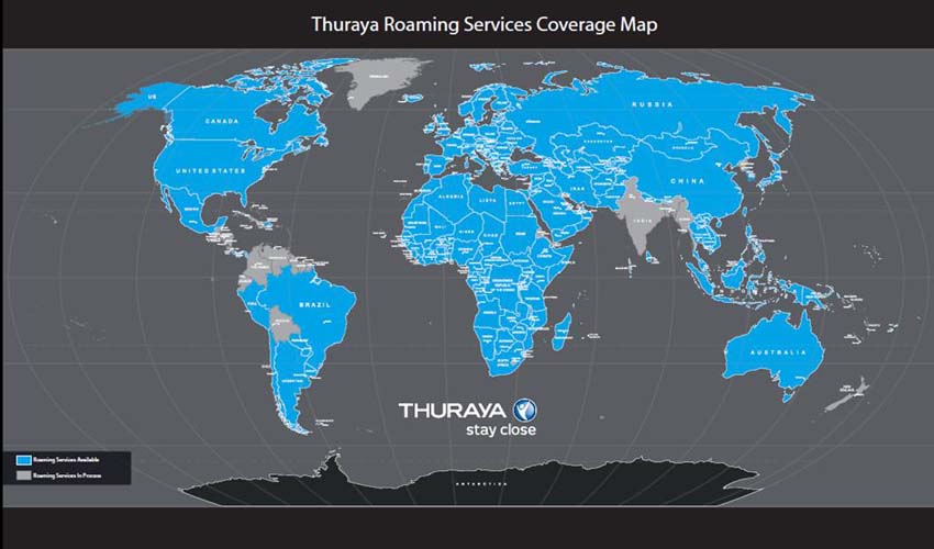 Thuraya-GSM COverage Map