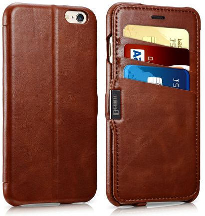 DELA DISCOUNT benuo_vintage_classic_folio_flip_leather_case_stand_magnetic_closure_iphone_6_plus_brown Mobile Phone Accessories DELA DISCOUNT  