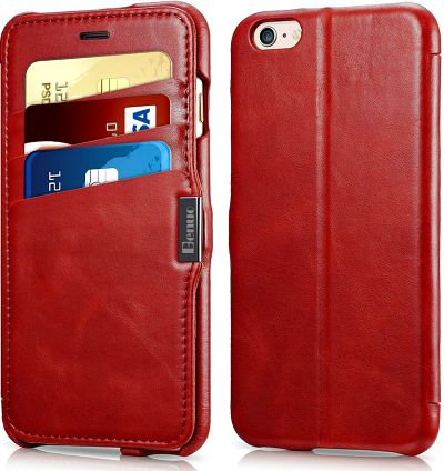 DELA DISCOUNT benuo_vintage_classic_folio_flip_leather_case_stand_magnetic_closure_iphone_6_plus_red Mobile Phone Accessories DELA DISCOUNT  