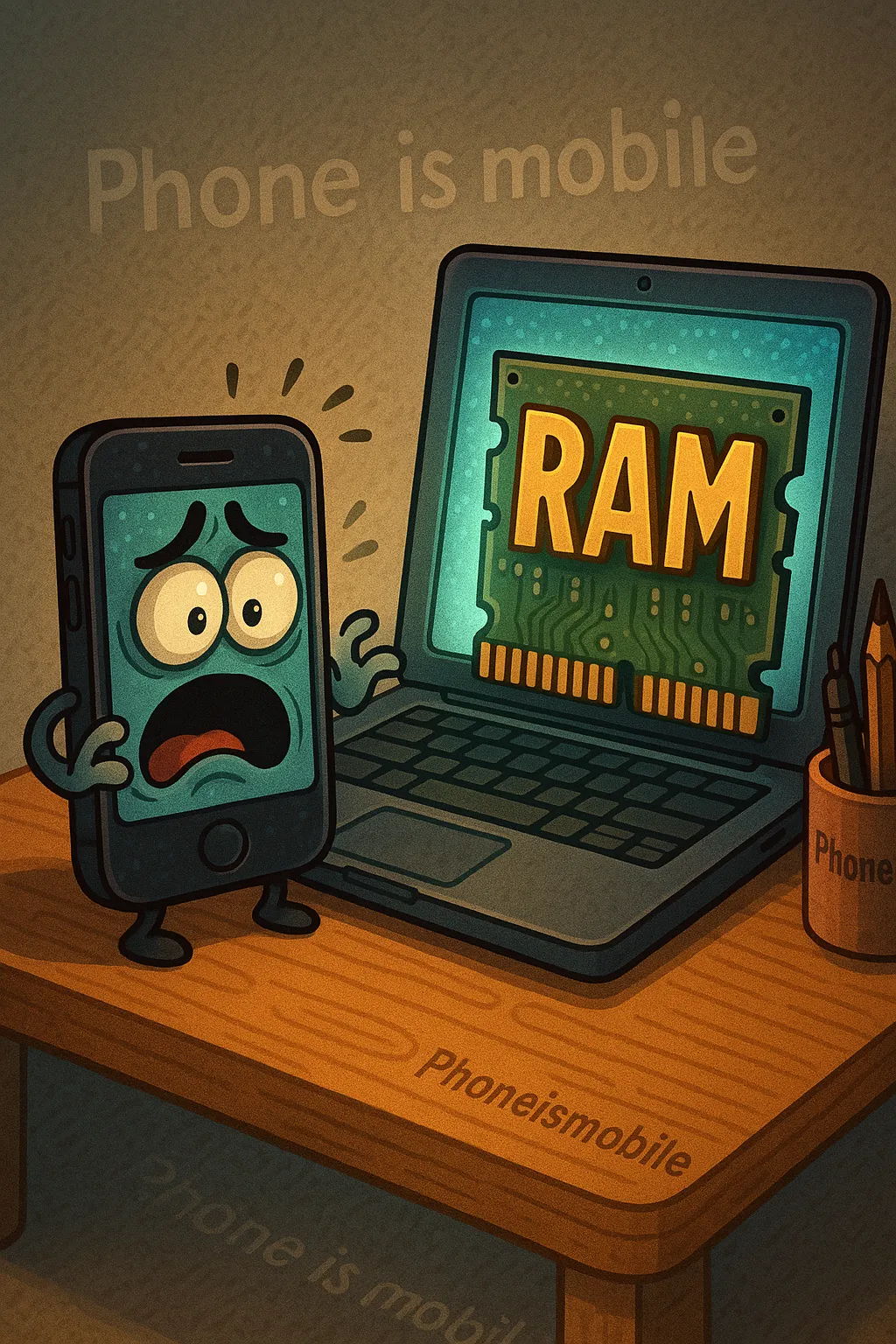 Why was the iPhone scared of the laptop? It saw its RAM and couldn't handle the pressure!