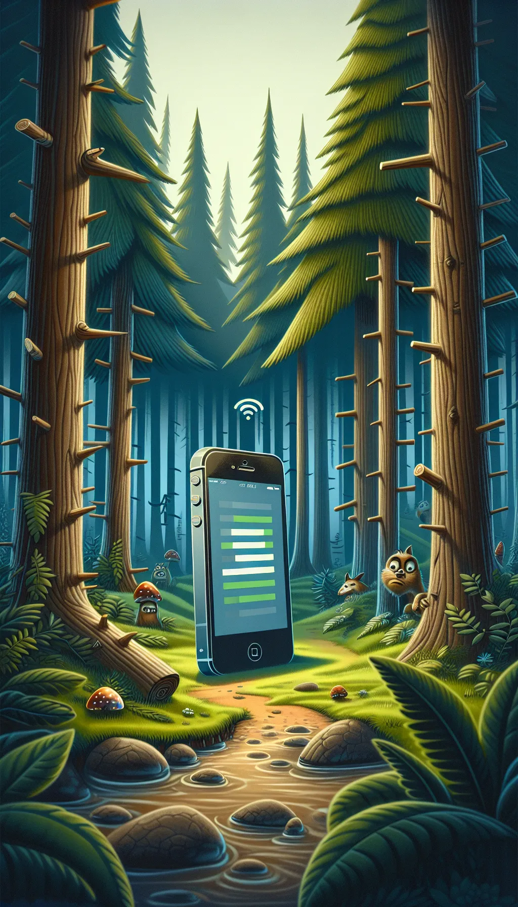 Why don't iPhones go camping? They're afraid of losing their signal in the woods.