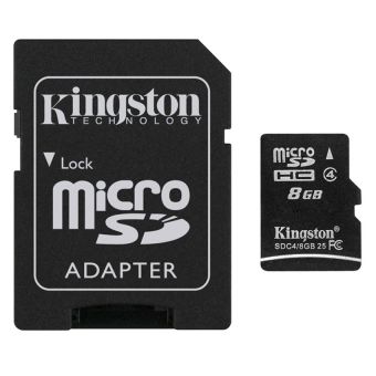 DELA DISCOUNT kingston-micro-SdCard-class-4-8gb-with-adapter Memory Cards DELA DISCOUNT  