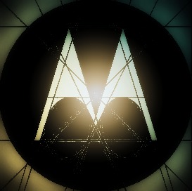 Motorola "Batwing" Logo with guide design lines patterns