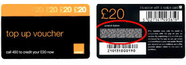 Examples of top-up vouchers