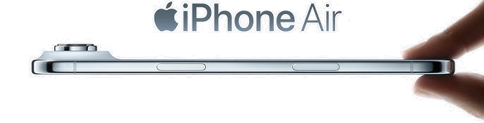 iPhone Air side profile showing the thinnest iPhone ever