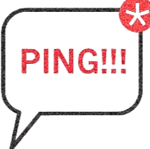 Blackberry Ping Speech Bubble logo