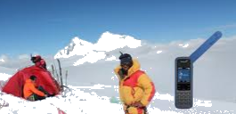 Inmarsat-Satillite-Phones-user in remote areas icy snow mountains