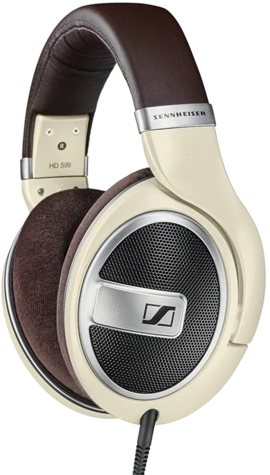  Sennheiser HD 599 Around-Ear Open Back Headphones - Ivory 
