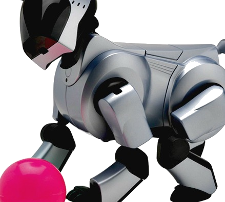 AIBO with its pink play ball